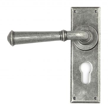 Click Here To Enlarge This Photo Of 45128 From The Anvil Pewter Regency Lever Euro Lock Set
