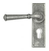 45128 From The Anvil Pewter Regency Lever Euro Lock Set
