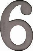 C1568 6-MB Heritage Brass Numeral 6 Self Adhesive 51mm (2") Matt Bronze Finish