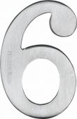 C1568 6-SC Heritage Brass Numeral 6 Self Adhesive 51mm (2") Satin Chrome Finish